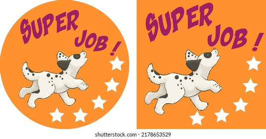 Reward children stickers collection with cure animals. Teachers award badges with funny animals. Labels for a chore chart. Vector illustration.