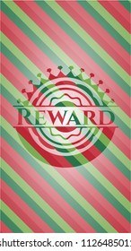 Reward christmas emblem background.
