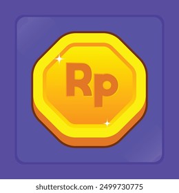 Elementos de Vector de Rupia de Oro de Moneda de Recompensa para Juegos