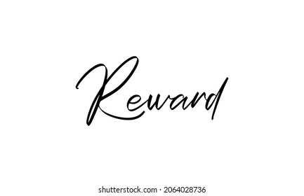 Reward In the creative lettering style