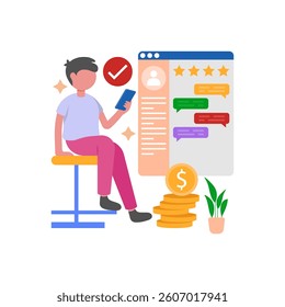 Reward Currency Accumulation Vector Illustration