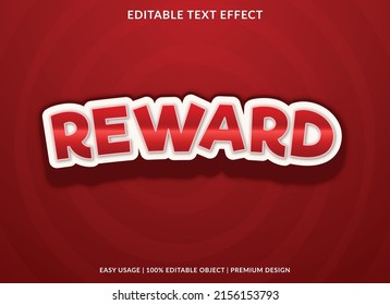 reward editable text effect template with abstract and modern style use for business logo and brand