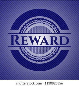Reward emblem with jean texture