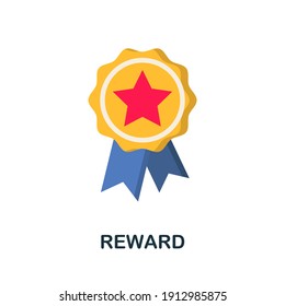 Reward flat icon. Color simple element from customer loyalty collection. Creative Reward icon for web design, templates, infographics and more