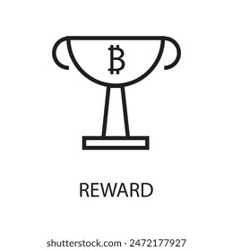 Reward flat icon outline vector art