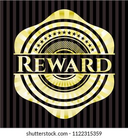 Reward gold badge or emblem