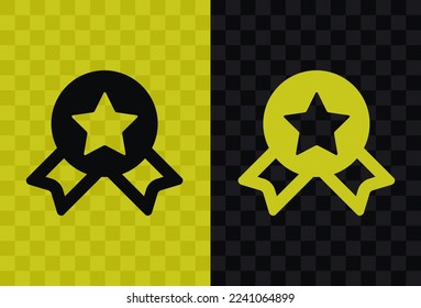 Reward, high quality vector silhouette icon. Reward icon silhouette isolated on dark and light transparent backgrounds, Reward symbol.