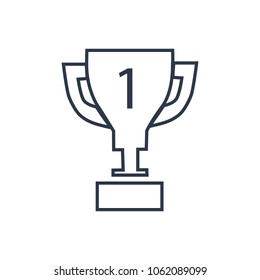 Reward icon. Isolated trophy and reward icon line style. Premium quality vector symbol drawing concept for your logo web mobile app UI design.