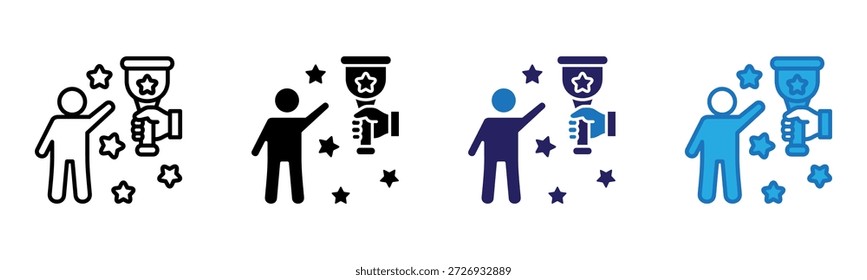 Icono de recompensa Multi Style Ilustración vectorial