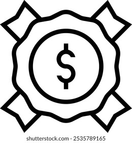 reward icon. Thin linear style design isolated on white background