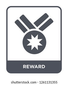 reward icon vector on white background, reward trendy filled icons from Crowdfunding collection, reward simple element illustration