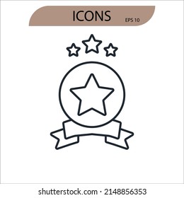 Belohnung Symbol-Vektorelemente für Infografik-Web