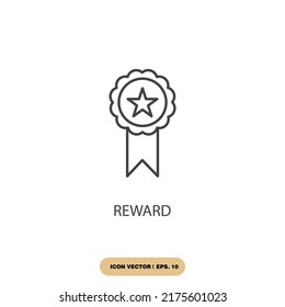 reward icons  symbol vector elements for infographic web