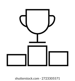 Recompensa que incluye iconos web de trofeos en estilo de línea