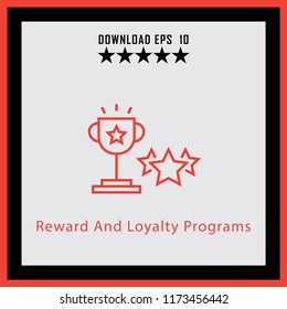 Reward And Loyalty Programs  line icon