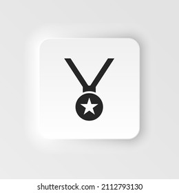 Reward, medal, award vector icon. Simple element neumorphic style illustration Reward, medal, award vector icon. Material concept vector illustration.