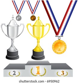 reward (medal and cup) vector