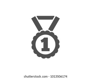 Reward Medal simple icon. Winner achievement or Award symbol. Glory or Honor sign. Quality design elements. Classic style. Vector