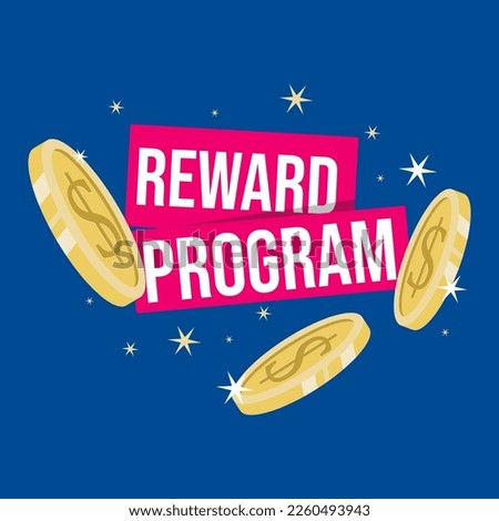 Reward program cash back banner template design vector