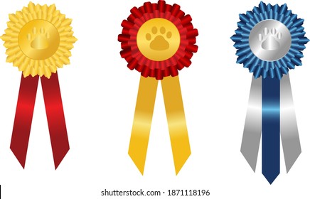 
Reward Rosette for Animals with Paw