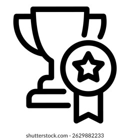 Coleção de Ícones de Vetor Simples de Premiação