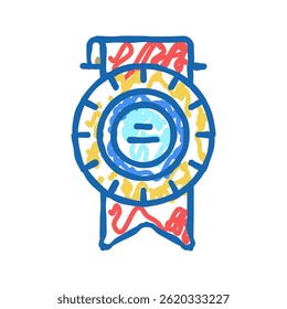recompensa torneio esportivo ícone doodle esboço vetor. sinal de torneio esportivo recompensa. símbolo isolado ilustração