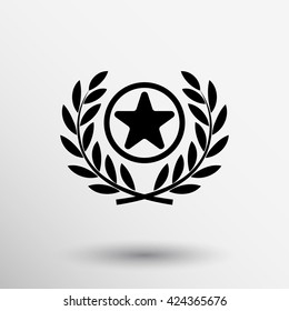 reward star icon vector symbol celebration design logo.
