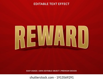 reward text effect template with bold style use for brand typography and business logo