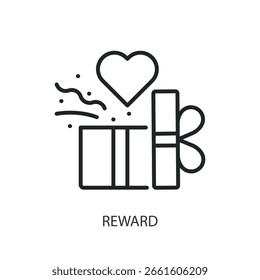 Reward thin line vector icons.