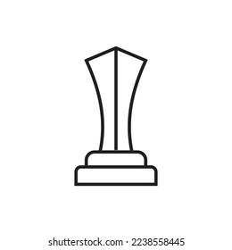 Reward trophy icon design. Trophy cup icon, isolated on white background. vector illustration