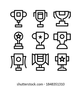 Icono de trofeo de recompensa o logotipo símbolo de signo aislado ilustración vectorial - Colección de iconos vectoriales de estilo negro de alta calidad
