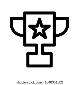 Reward Trophy icon or logo isolated sign symbol vector illustration - high quality black style vector icons
