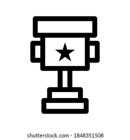Reward Trophy icon or logo isolated sign symbol vector illustration - high quality black style vector icons
