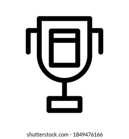Icono de trofeo de recompensa o logotipo símbolo de signo aislado ilustración vectorial - iconos vectoriales de estilo negro de alta calidad
