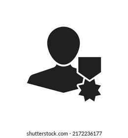 Reward user icon design isolated on white background