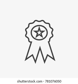 Reward vector icon isolated on light grey background