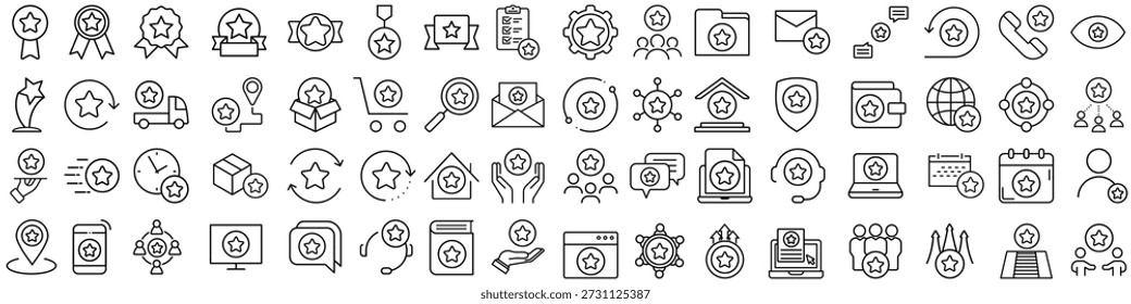 Conjunto de Vector de recompensa. colección de signo de ilustración premium. símbolo de premio. logotipo de trofeo.