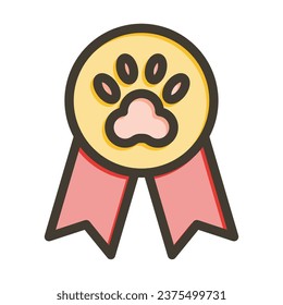 Reward Vector Thick Line Filled Colors Icon For Personal And Commercial Use.
