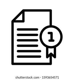 reward vector thin line icon 