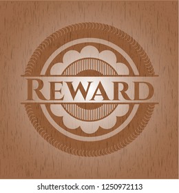 Reward vintage wooden emblem
