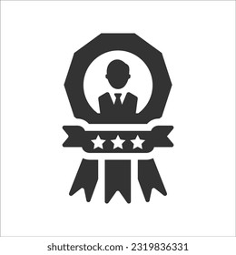 Rewarded employee icon, Vector Graphics