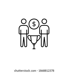 Rewarding Employees icon in vector. Logotype