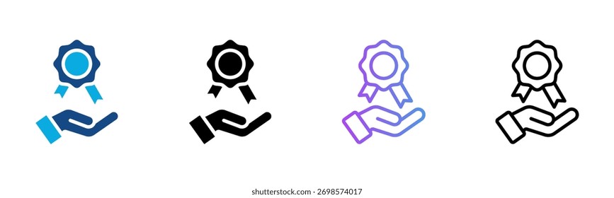 Ícone de recompensa - Ilustração de vetor de vários estilos
