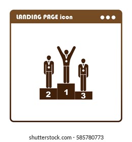rewarding of winners of competition, landing page icon