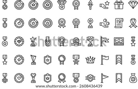 Rewards badges icons High-Quality Vector Icons Collection with Editable Stroke. Ideal for Professional and Creative Projects
