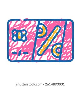 rewards card bank payment doodle icon sketch vector. rewards card bank payment sign. isolated symbol illustration