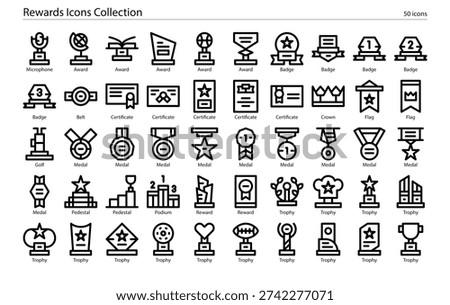 Rewards Incentives and Loyalty Program Icons
