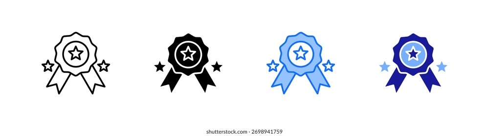 Vector de conjunto de iconos de estilo múltiple de recompensas