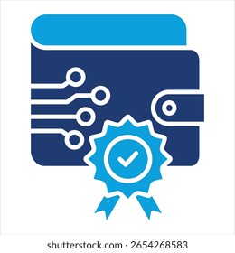 Rewards Points Flat Blue Icon Vector Illustration