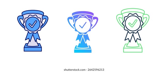 Rewards and Recognition icon represented by Rewards and Recognition icon Blue, Dualline, Dualtone style.